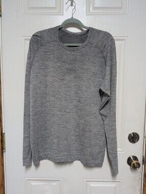 Lululemon Metal Vent Tech Long Sleeve Heather Gray Men’s Sz Large, Please READ!